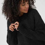 Sandra Knit Pullover - Black/Silver Lurex-sweater- Hometown Style HTS, women's in store and online boutique located in Ingersoll, Ontario