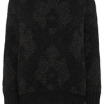 Sandra Knit Pullover - Black/Silver Lurex-sweater- Hometown Style HTS, women's in store and online boutique located in Ingersoll, Ontario