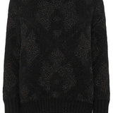 Sandra Knit Pullover - Black/Silver Lurex-sweater- Hometown Style HTS, women's in store and online boutique located in Ingersoll, Ontario