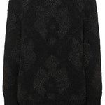 Sandra Knit Pullover - Black/Silver Lurex-sweater- Hometown Style HTS, women's in store and online boutique located in Ingersoll, Ontario