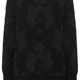 Sandra Knit Pullover - Black/Silver Lurex-sweater- Hometown Style HTS, women's in store and online boutique located in Ingersoll, Ontario