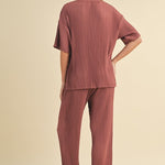 Pleated Tee & Pants - Sienna-set- Hometown Style HTS, women's in store and online boutique located in Ingersoll, Ontario