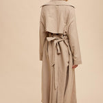 Classic Double Breasted Trench Coat - Almond-Coats & Jackets- Hometown Style HTS, women's in store and online boutique located in Ingersoll, Ontario