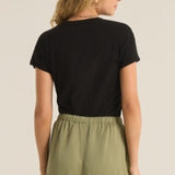 Modern Slub Tee - Black-tee- Hometown Style HTS, women's in store and online boutique located in Ingersoll, Ontario