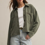 All Day Cropped Knit Jacket - Hunter Green-Coats & Jackets- Hometown Style HTS, women's in store and online boutique located in Ingersoll, Ontario