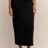 Gail Midi Skirt - Black-Skirt- Hometown Style HTS, women's in store and online boutique located in Ingersoll, Ontario