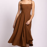 Willa Dress - Brown-dress- Hometown Style HTS, women's in store and online boutique located in Ingersoll, Ontario