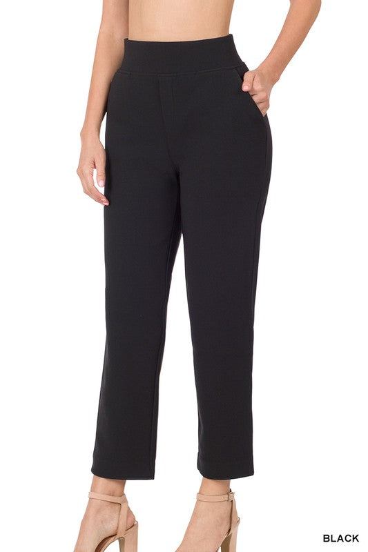 Pull on Dress Pants - Black-Pants- Hometown Style HTS, women's in store and online boutique located in Ingersoll, Ontario