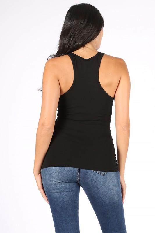 Racerback Tank - Black - Extended Sizes- Hometown Style HTS, women's in store and online boutique located in Ingersoll, Ontario