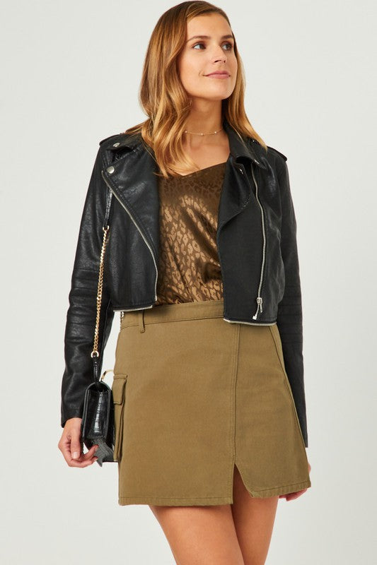 Cargo Skirt - Olive-skirt- Hometown Style HTS, women's in store and online boutique located in Ingersoll, Ontario
