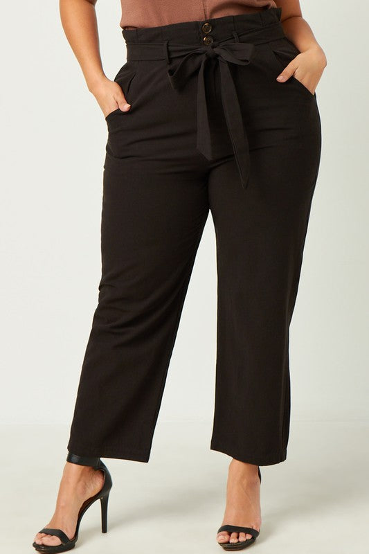 Pleated Paperbag Waist Pant - EX- Hometown Style HTS, women's in store and online boutique located in Ingersoll, Ontario