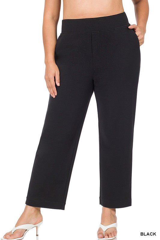 Pull on dress pants - EX - Black-Pants- Hometown Style HTS, women's in store and online boutique located in Ingersoll, Ontario