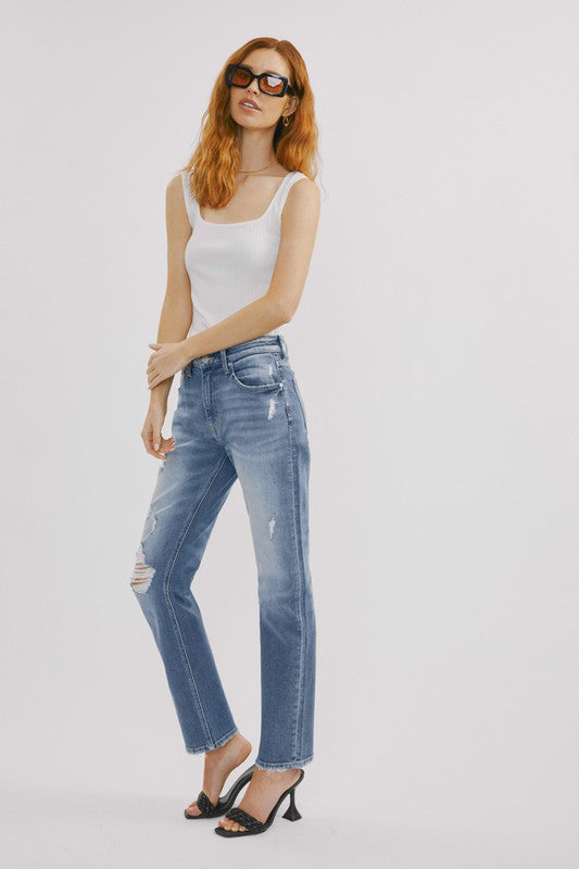 High Rise, Slim Straight-denim- Hometown Style HTS, women's in store and online boutique located in Ingersoll, Ontario