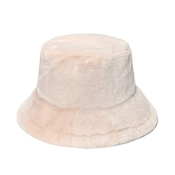 Fuzzy Bucket Hat - Cream-Accessories- Hometown Style HTS, women's in store and online boutique located in Ingersoll, Ontario