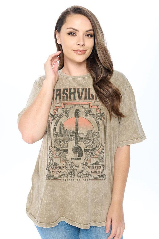 Nashville Graphic Mocha- EX-tee- Hometown Style HTS, women's in store and online boutique located in Ingersoll, Ontario