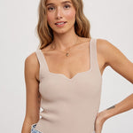 Essential Ribbed Tank - Sand-cami- Hometown Style HTS, women's in store and online boutique located in Ingersoll, Ontario