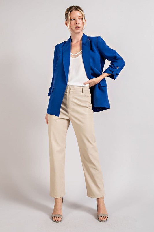 Spring Blazer - Blue-blazer- Hometown Style HTS, women's in store and online boutique located in Ingersoll, Ontario