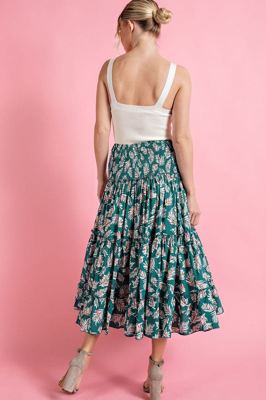 Tropical Print Midi Skirt-Skirt- Hometown Style HTS, women's in store and online boutique located in Ingersoll, Ontario