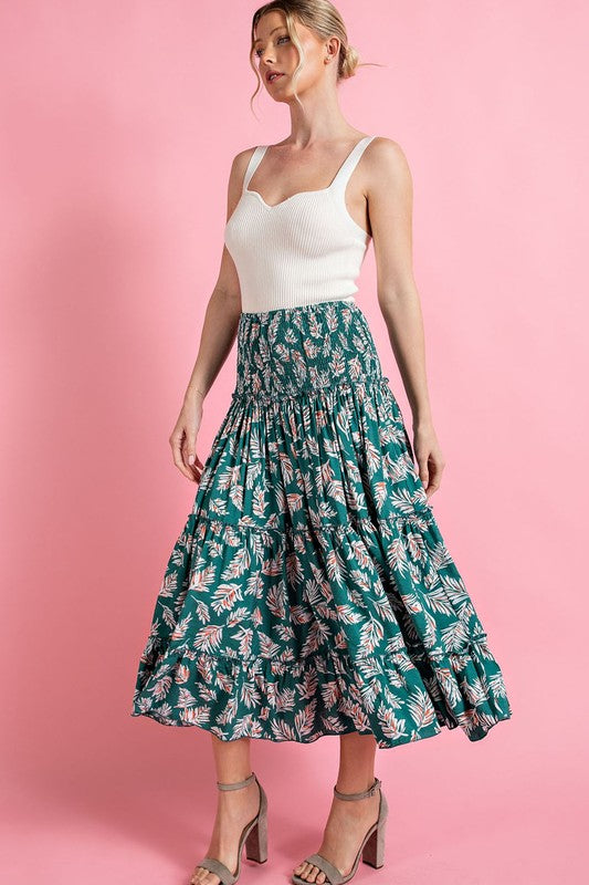 Tropical Print Midi Skirt-Skirt- Hometown Style HTS, women's in store and online boutique located in Ingersoll, Ontario