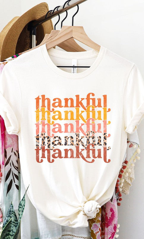 Fall Leopard Thankful-Shirts & Tops- Hometown Style HTS, women's in store and online boutique located in Ingersoll, Ontario