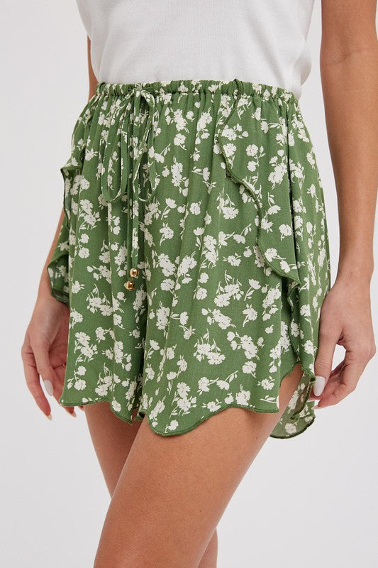 Tulip Shorts - Sage-Shorts- Hometown Style HTS, women's in store and online boutique located in Ingersoll, Ontario