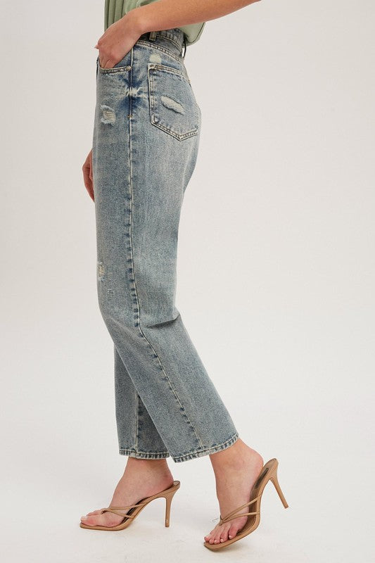 High Rise Loose Jeans-denim- Hometown Style HTS, women's in store and online boutique located in Ingersoll, Ontario