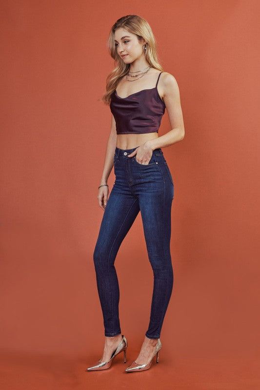 High Rise Super Skinny - Dark-Pants- Hometown Style HTS, women's in store and online boutique located in Ingersoll, Ontario