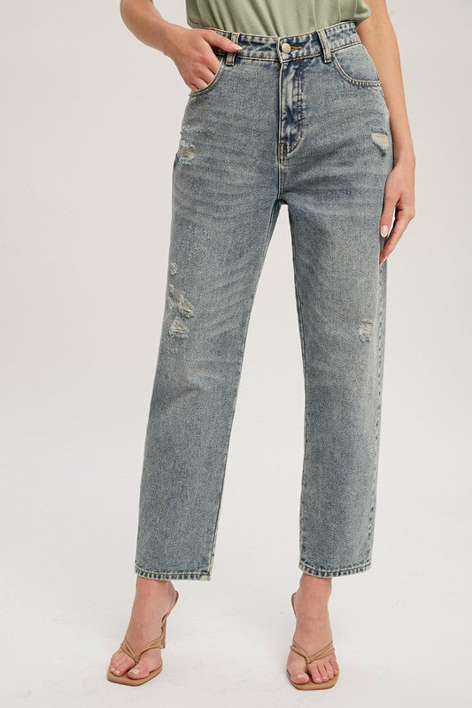 High Rise Loose Jeans-denim- Hometown Style HTS, women's in store and online boutique located in Ingersoll, Ontario
