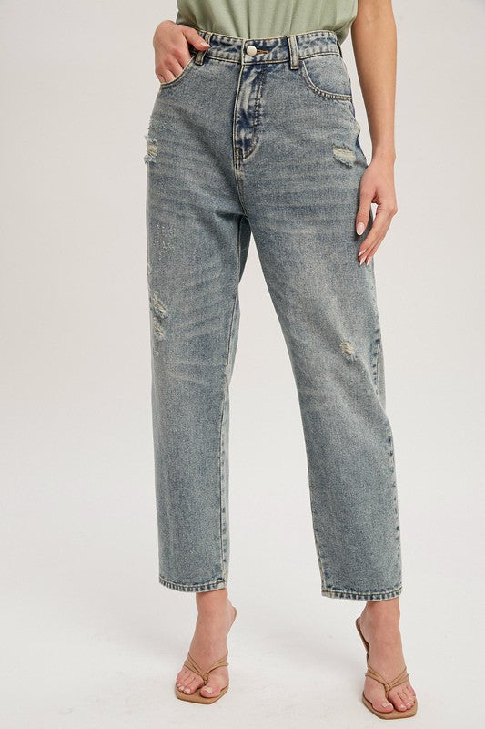 High Rise Loose Jeans-denim- Hometown Style HTS, women's in store and online boutique located in Ingersoll, Ontario