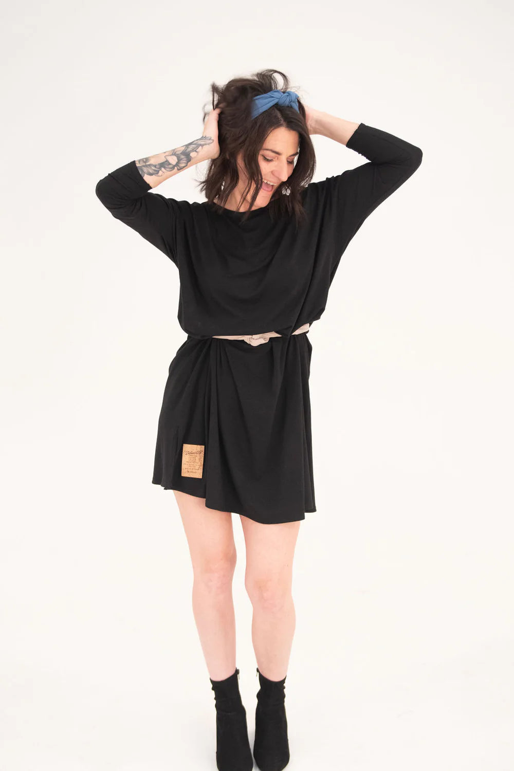 Stellar 25 Dolman Dress -Black- Hometown Style HTS, women's in store and online boutique located in Ingersoll, Ontario