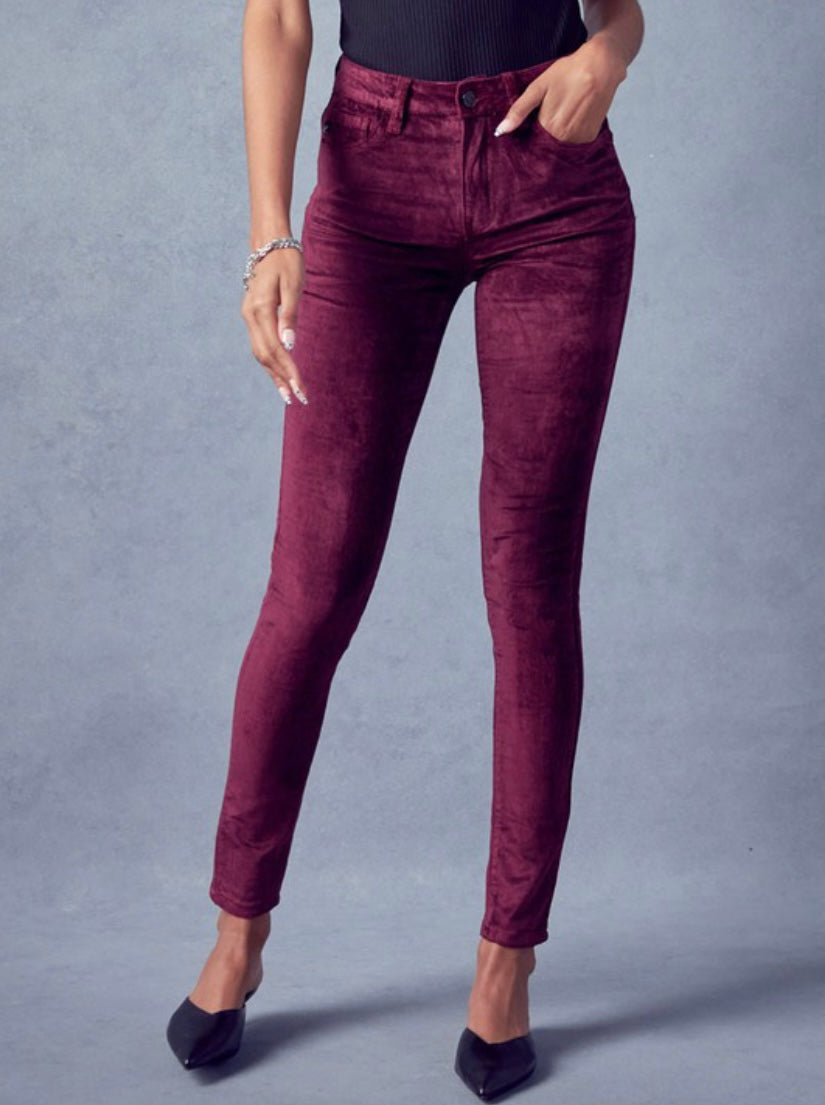 Velvet Holiday Pants- Hometown Style HTS, women's in store and online boutique located in Ingersoll, Ontario