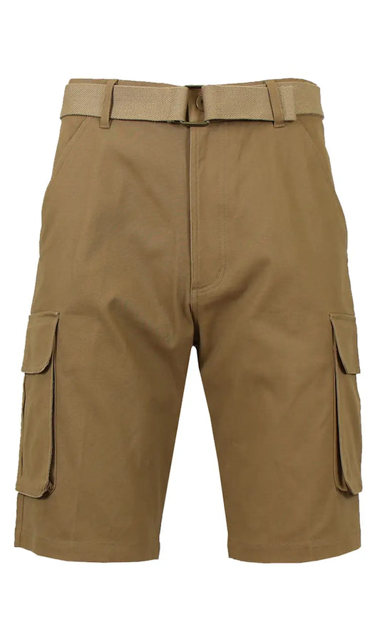 Men's Cargo Shorts - Black & Tan-Shorts- Hometown Style HTS, women's in store and online boutique located in Ingersoll, Ontario